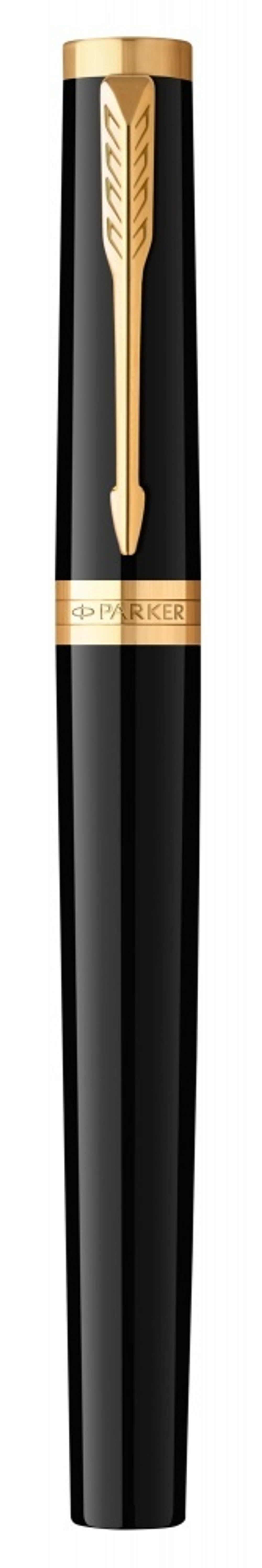 Ручка-роллер Parker "Ingenuity Black GT" стержень: F, цвет чернил: black, в подарочной упаковке.