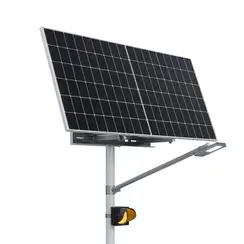 Автономная светофорная сигнализация с освещением на опоре (солнечная панель 585 Вт)