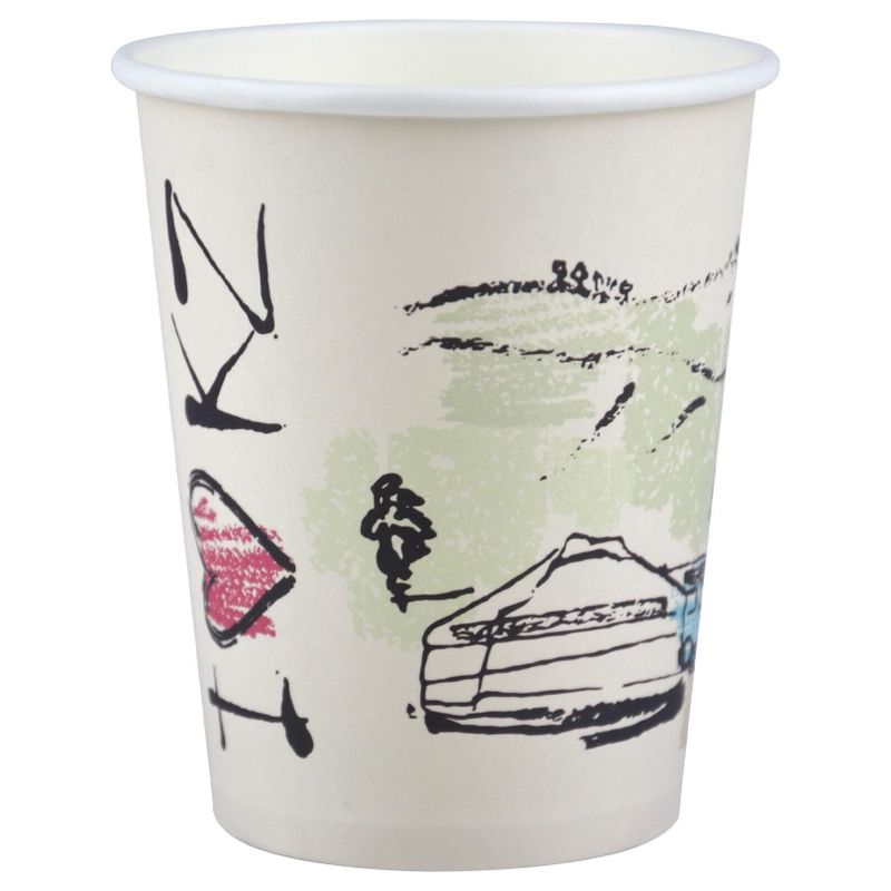 Стакан Казахстан бумажный однослойный Юрта 350 мл 50 шт/уп 20 уп/кор