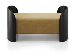 Банкетка Lagom 2 120 см (янтарный FiberGuard, черный)