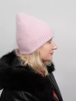 шапка ангора зимняя пушистая вязаная модная