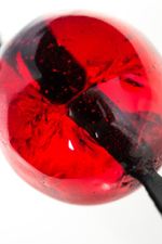 Красный кляп-леденец на кожаных ремешках (Цвет: красный)