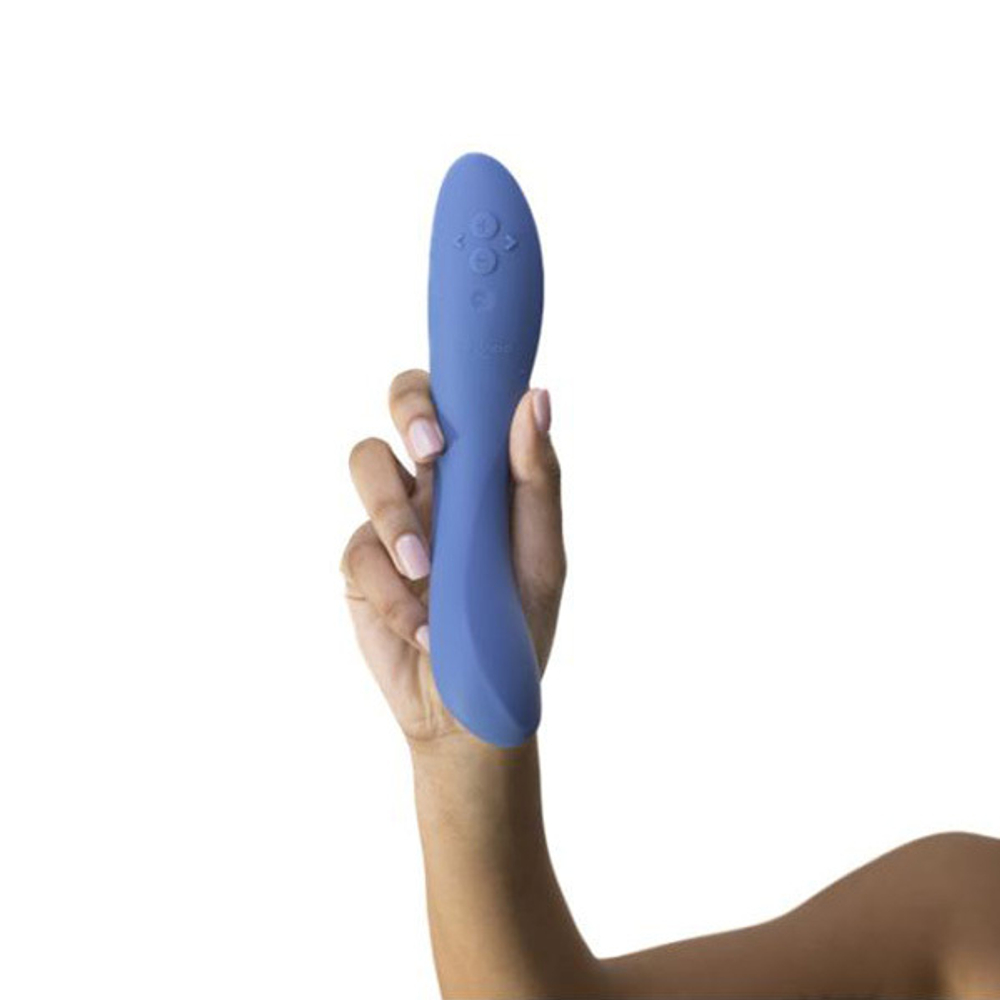 Голубой изогнутый вибромассажер 21,7см We-Vibe Rave 2 SNRA2SG5