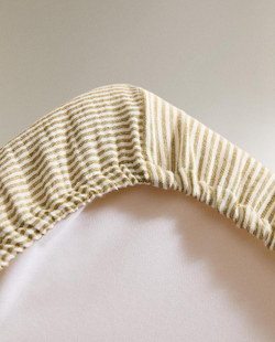 ZARA HOME ДЕТСКИЙ ЧЕХОЛ ДЛЯ ПЕЛЕНАЛЬНОГО МАТРАСИКА В ПОЛОСКУ, ЗЕЛЕНЫЙ