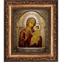 Седмиезерная икона Божьей Матери (Одигитрия) на холсте.