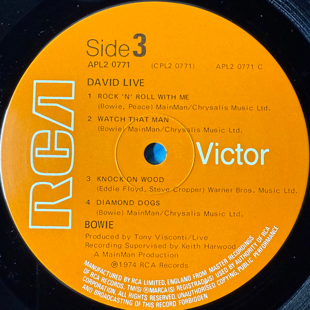 David Bowie ‎– David Live 2LP (Англия 1977г.)