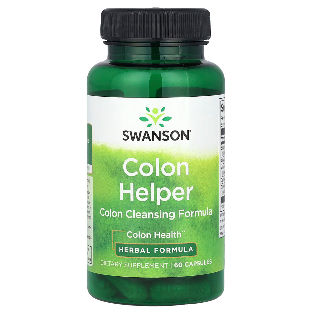 Swanson, Colon Helper, формула для очищения кишечника, 60 капсул