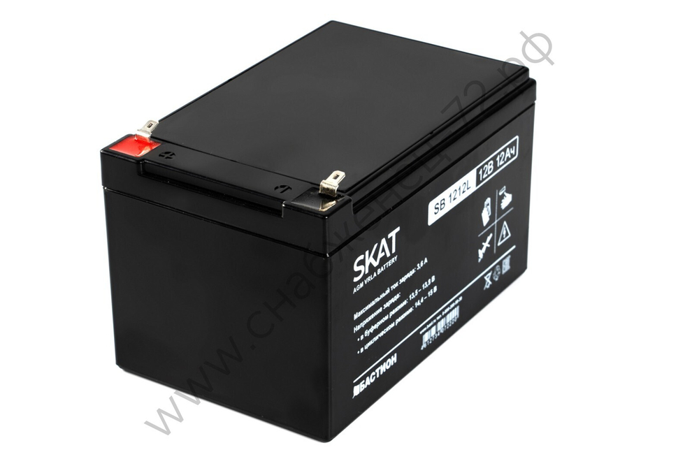 SKAT SB 1212L АКБ свинцово-кислотная тип AGM 12V 12Ач Iзар.3,6 А, ножевые клеммы