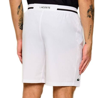 Мужские теннисные шорты Lacoste Tennis X Novak Djokovic - white/buffalo