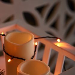 ULD-S2000-200-DGA AMBER IP20 Гирлянда светодиодная. 20м. 200 светодиодов. Янтарный свет. Провод зеленый. ТМ Uniel