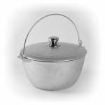 Котел походный на 4,5,8 и 10 литров литой алюминиевый с крышкой и подвесной ручкой