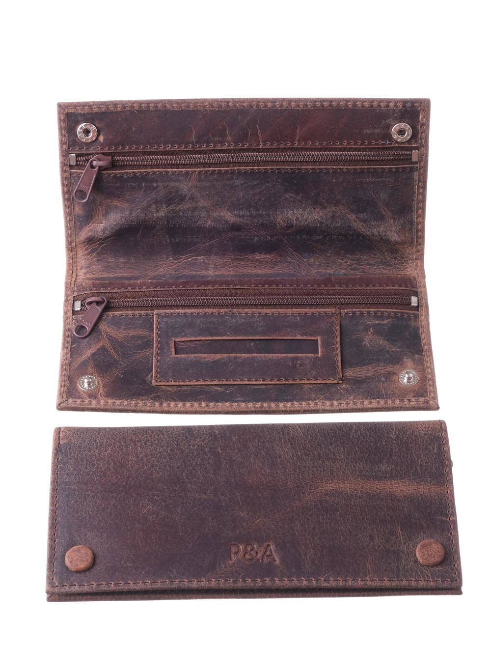 Кисет P&A для самокруток и 2 смесей, натуральная буйволиная кожа