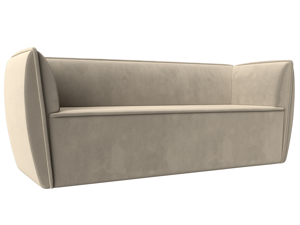 Диван кухонный прямой Бергамо 3-х местный, Бежевый, Микровельвет, 112102