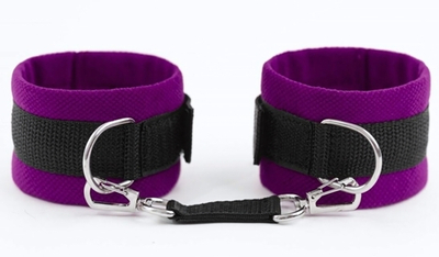 Фиолетово-черные оковы My rules на сцепке (Цвет: фиолетовый с черным)