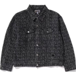 A Bathing Ape Lux Sport Pattern Jacquard 13oz Denim Trucker Куртка черный