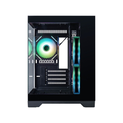 Корпус для компьютера 1STPLAYER MEGAVIEW MV6-TP ARGB Black / mATX / 3x120mm ARGB fans / MV6-TP-BK-2FC7R-1FC7