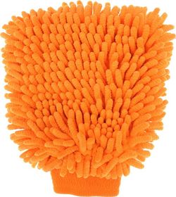 Впитывающая Тряпка Варежка для уборки из микрофибры Двухсторонняя Оранжевая