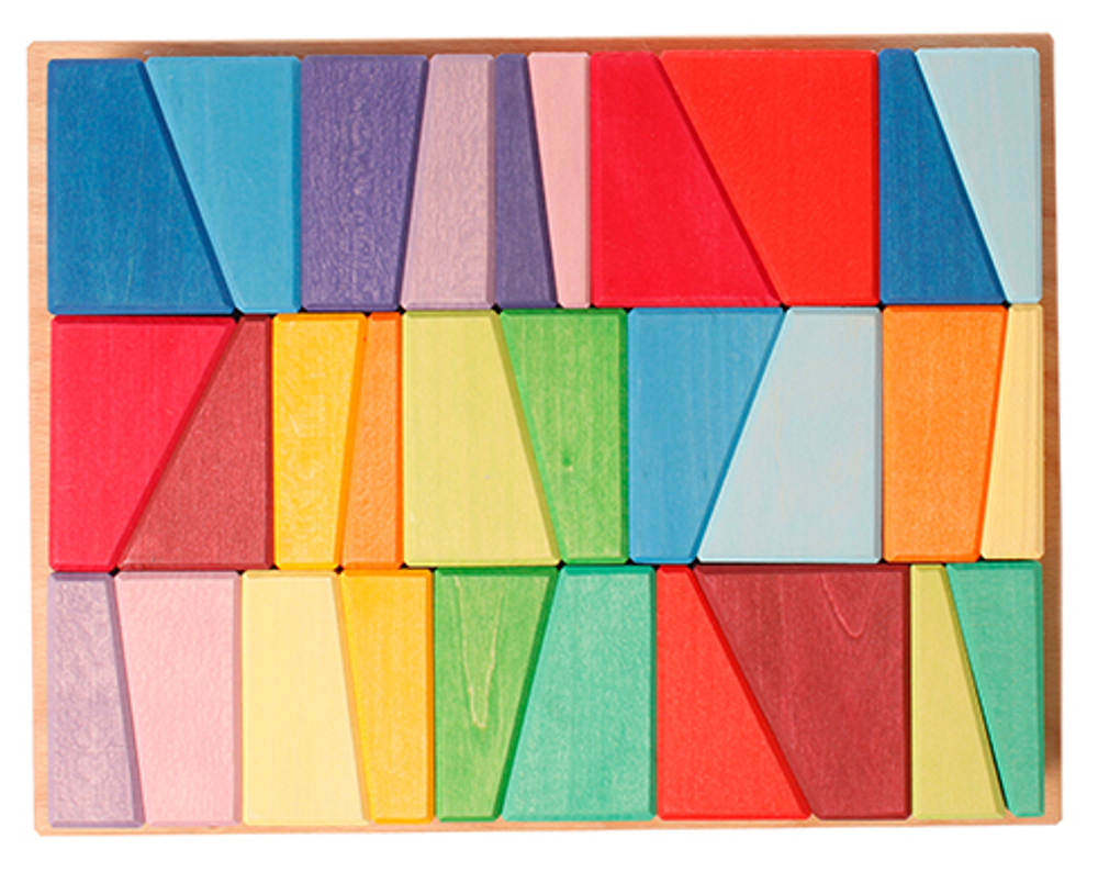 Деревянные кубики "Набор строительных блоков", 30 деталей