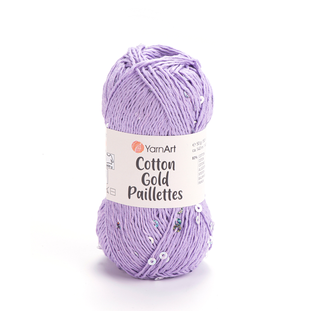 Пряжа YarnArt Cotton Gold Paillettes (7116)
