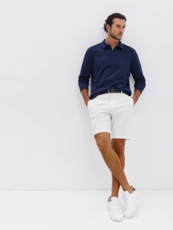 Повседневный базовый лонгслив поло