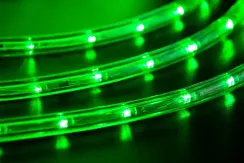 Дюралайт светодиодный 2-х проводной, диаметр 10 мм., 220В, зеленые LED лампы 30 шт на 1 м., бухта 100 м., статика, Teamprof (TPF-DL-2WH-100-10mm-240-G)