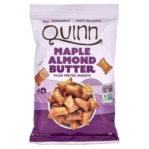 Quinn Snacks, Pretzel Nuggets, кленовая и миндальная паста, 141 г (5,0 унции)