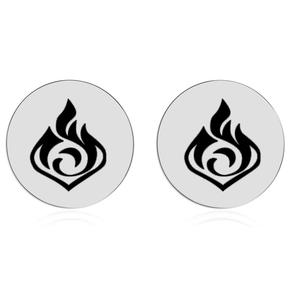 Серьги "Genshin Impact / Геншин" (Круглые гвоздики)