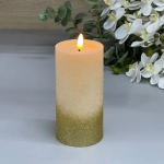 Сувенир с подсветкой «Свеча - Нежный блеск» 7,5*15 см, золото (работает от батареек 3 ААА)