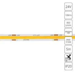 Светодиодная лента 24V 10W/m 3000К 5м Arte Lamp LANE A2432008-01-3K