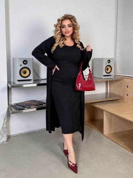 Платье с кардиганом УК-8864-2 Fabrika