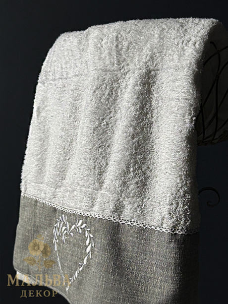 Полотенце "Олмо" большое белое банное 90x140 см в ванную