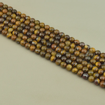 Нитка Тигровый глаз 38 см. 8,5 мм. (Без замка)