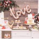 Шар (41''/104 см) Фигура, Надпись "Love", Розовое Золото, 1 шт.