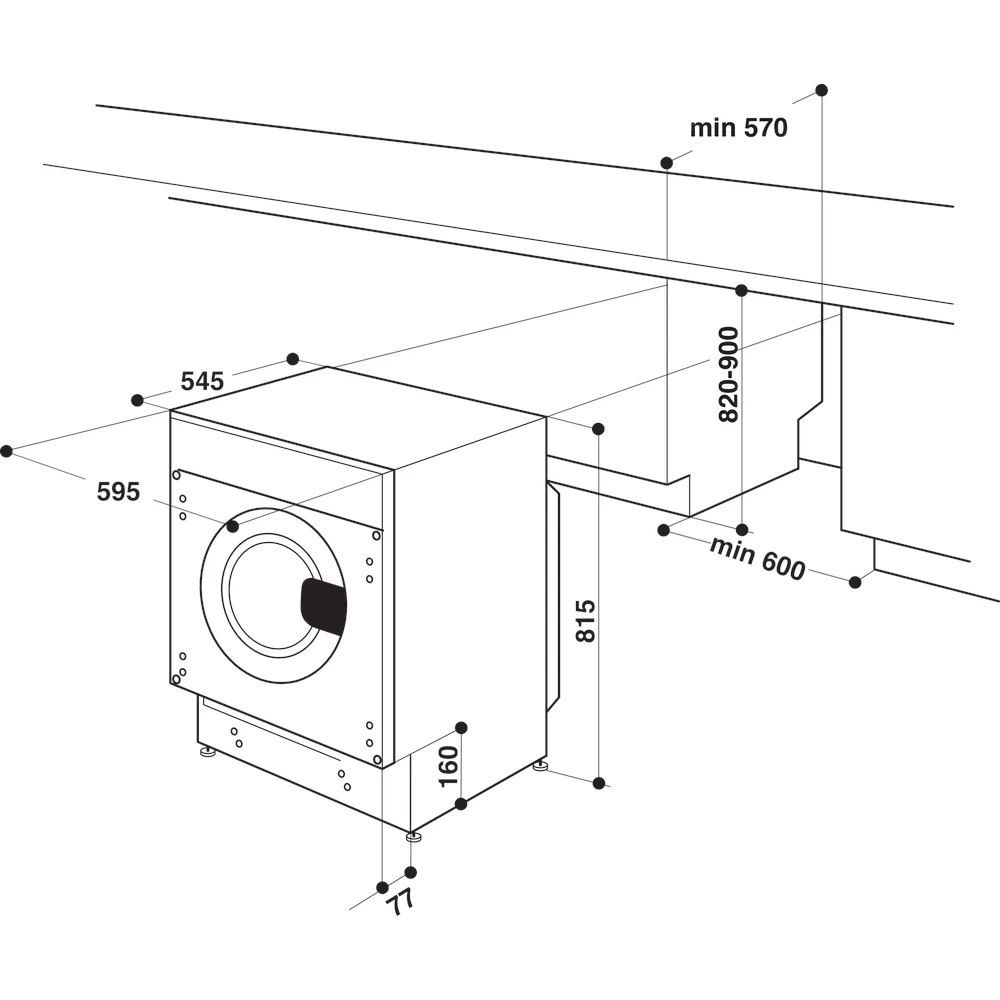 Встраиваемая стиральная машина Whirlpool WDWG 751482 EU