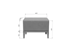 Банкетка Fjord 60 см (серый букле, бук)