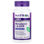Natrol, мелатонин + 5-HTP, с замедленным высвобождением, 60 двухслойных таблеток