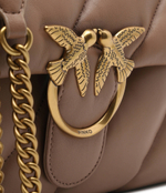 Кожаная сумка через плечо LOVE BIG PUFF CL SHEEP NAPPA Pinko - коричневый(100037 A0F2)