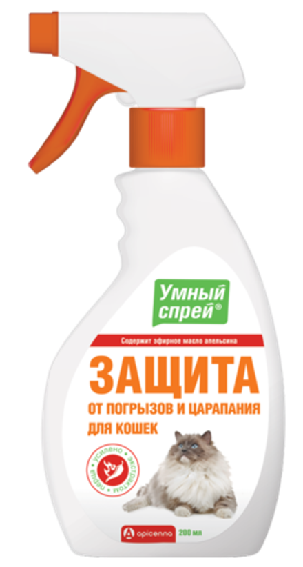 Умный спрей Apicenna Защита от погрызов для кошек 200мл