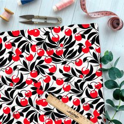 Ткань премиум мембрана вишневый вдохновение