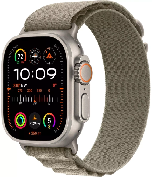 Умные часы Apple Watch Ultra 2 49 мм Titanium Case GPS + Cellular, Olive Alpine Loop S