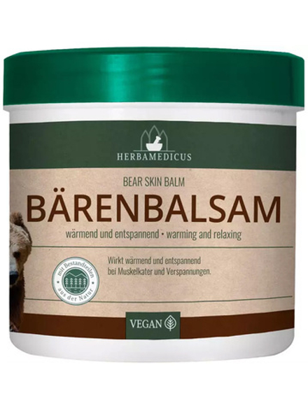 Бальзам для кожи HERBAMEDICUS BÄRENBALSAM 250 мл, "Медвежий крем", согревает, расслабляет и снимает мышечное напряжение