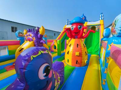 Коммерческий надувной батут «Морские приключения 2» 12*6*5 м