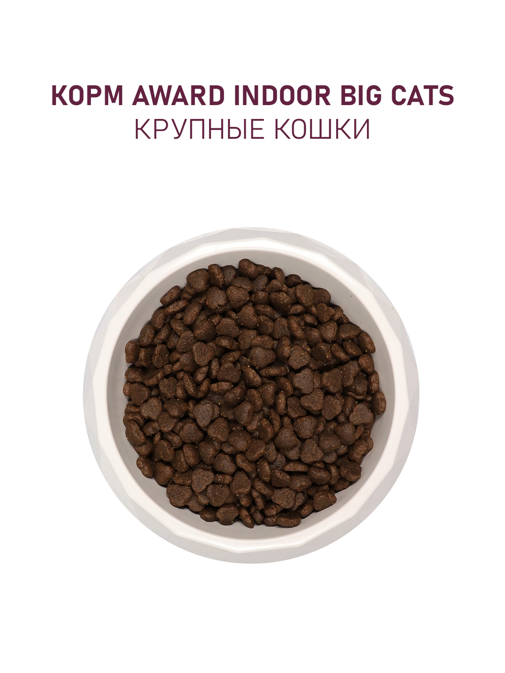 Сухой корм AWARD Indoor Big cats для взрослых домашних кошек крупных пород с говядиной и курицей с добавлением брокколи и юкки Шидигера