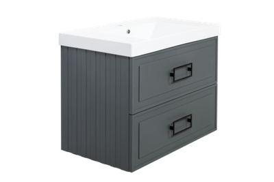 Тумба под раковину La Fenice Cubo Grigio TWIN серый 80 FNC-01-CUB-G-80-2