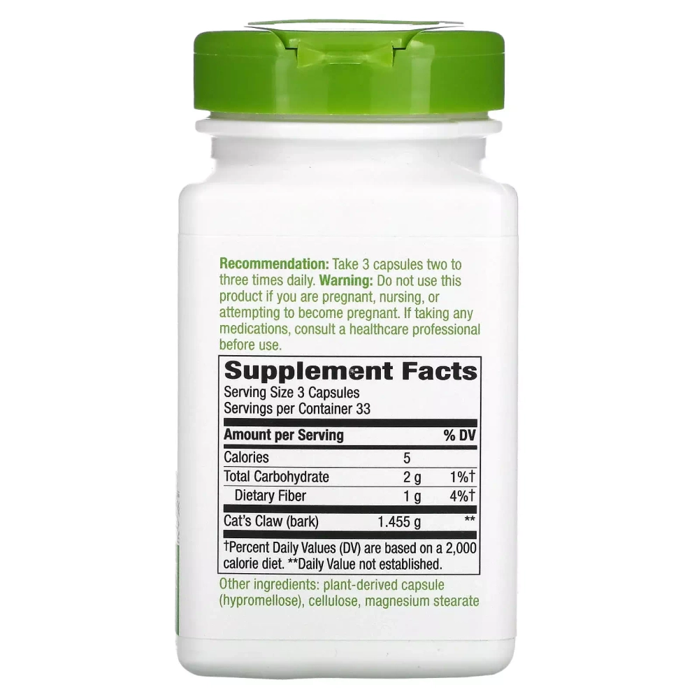 Cats claw bark 100 veg caps