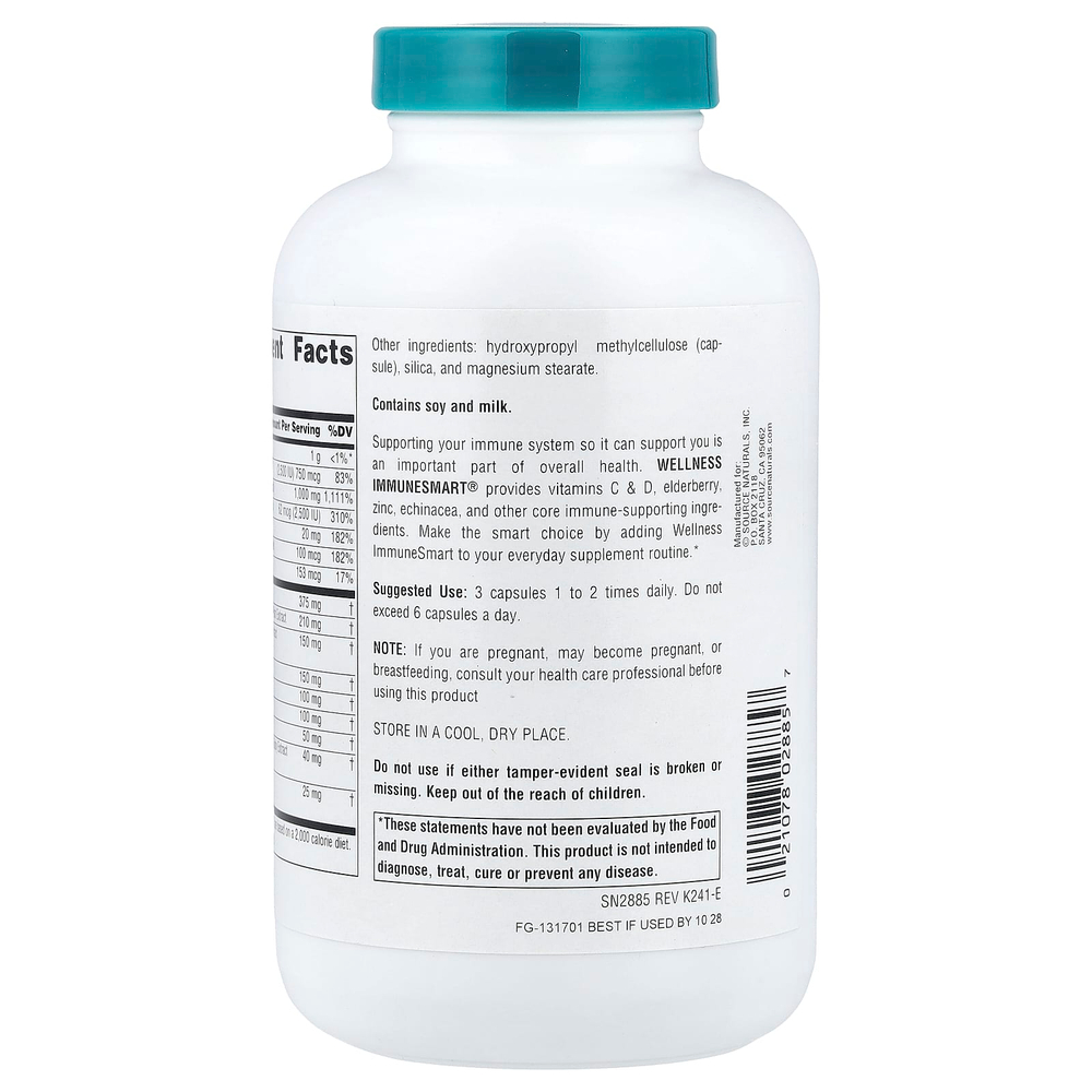 Source Naturals, Wellness, ImmuneSmart®, 180 капсул