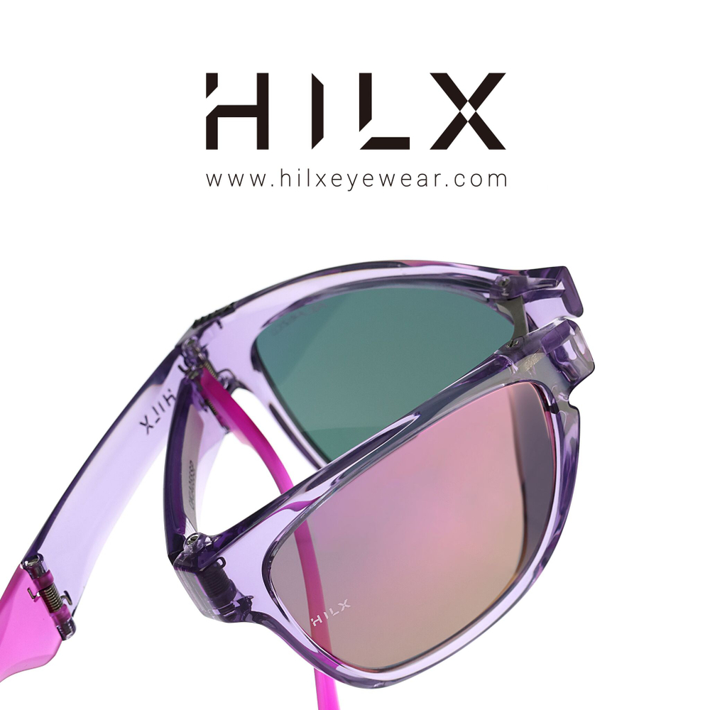 Спортивные очки HILX Unfold Shiny Crystal Purple / Purple Polarized Lens