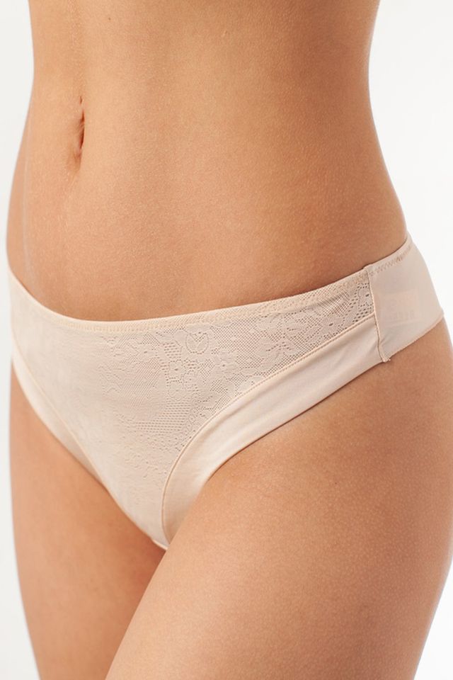 Бежевые трусы-бразилиана Secret
