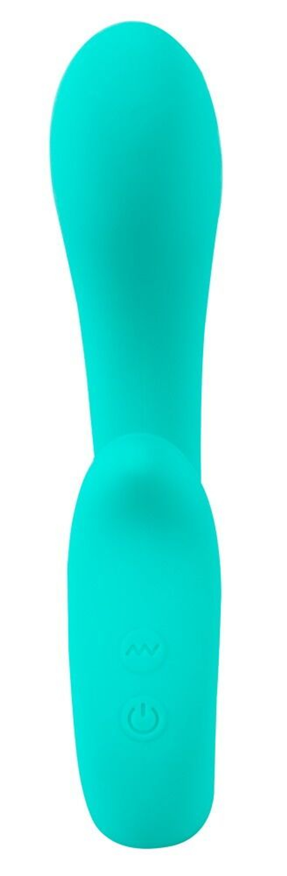 Бирюзовый вибратор NAIRA Dual Heads Vibrator - 17,5 см. (Цвет: зеленый)