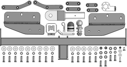 Фаркоп Motodor Dongfeng DF6 (оцинк. Шар) арт.98601-E